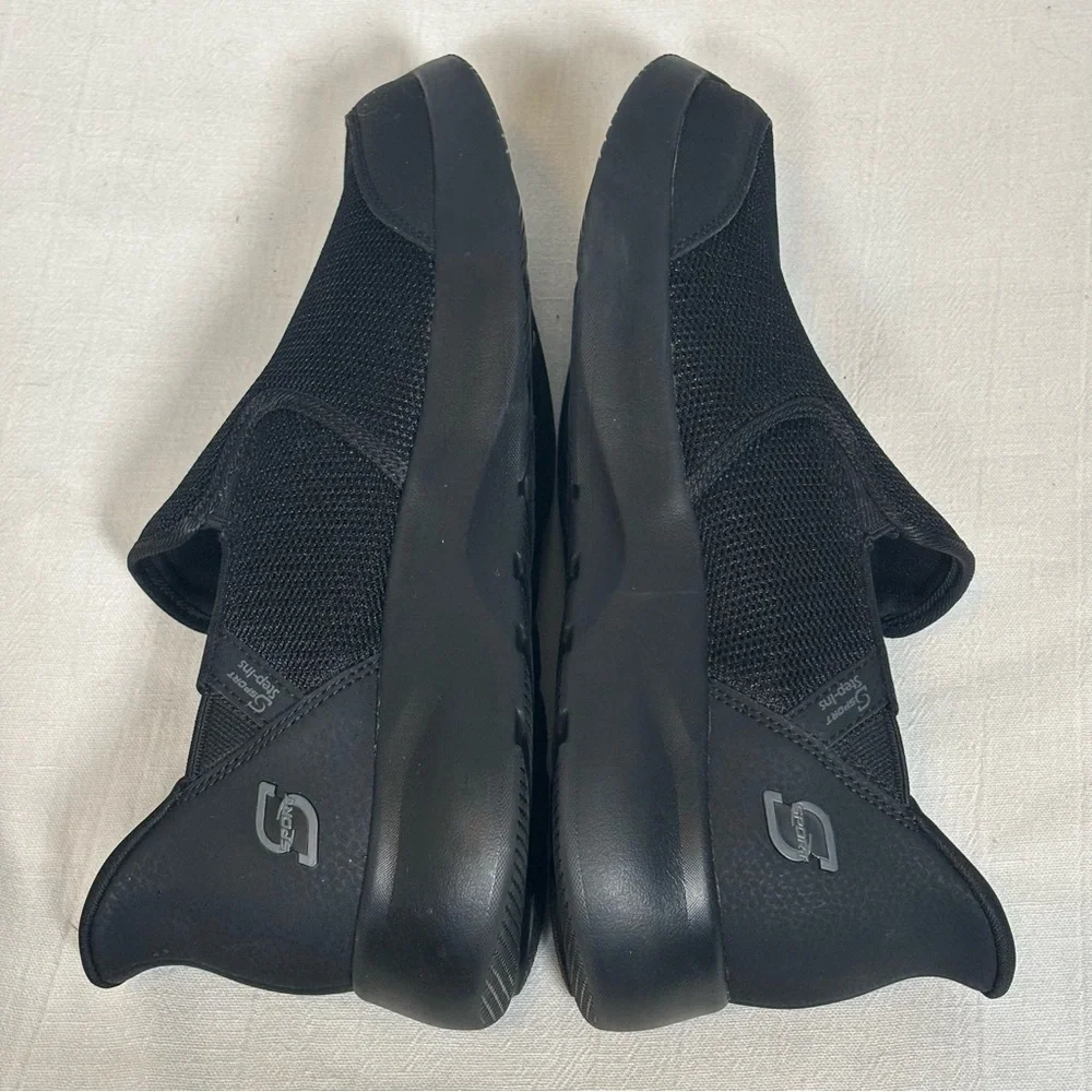 Skechers S Sport Presley Hands Free Step-Ins Slip-On Sneakers-Black-Men Size 10